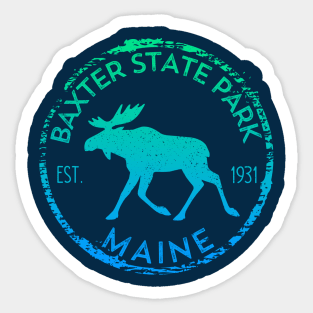 Baxter State Park Maine ME Moose Lovers Hiking Souvenirs Sticker